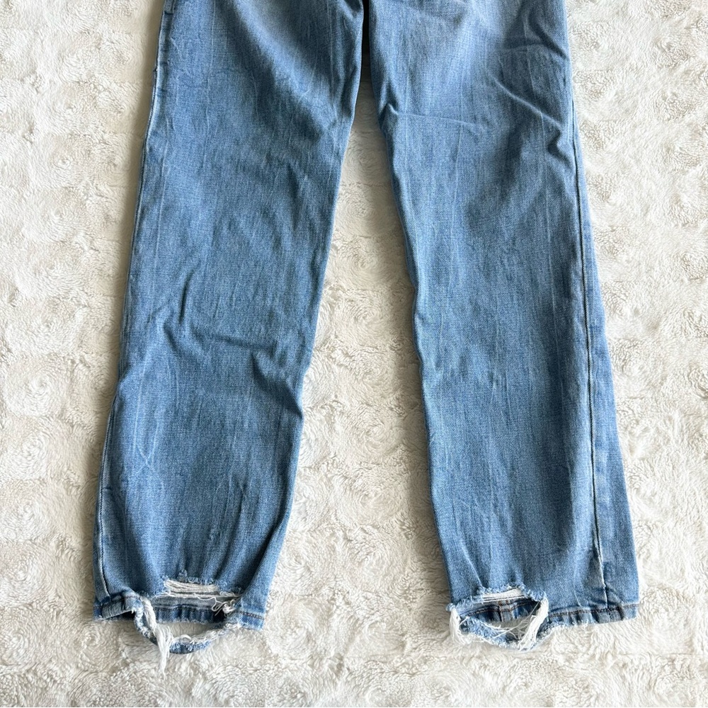 Abercrombie Jeans Womens 26 Blue Ankle Straight Ultra High Rise Distressed Med - Picture 7 of 11